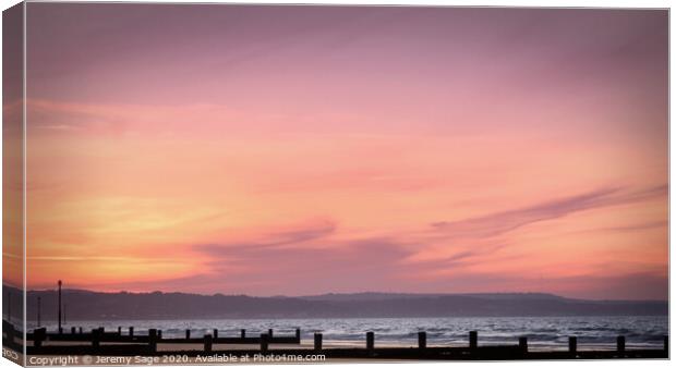 A Beautiful Sunrise on the Kent Coast Canvas Print by Jeremy Sage