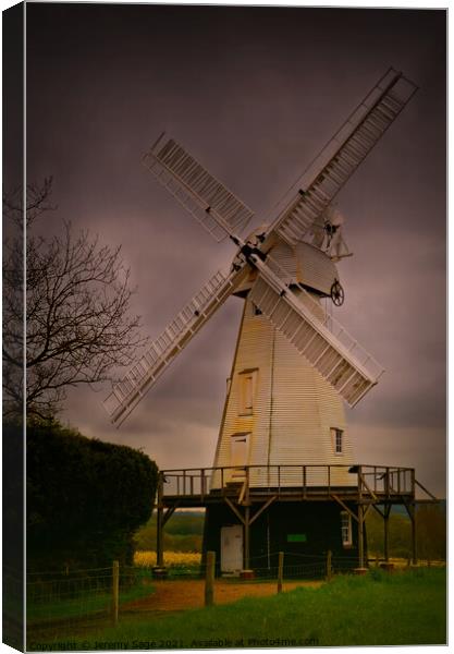 Majestic Kentish Windmill Canvas Print by Jeremy Sage