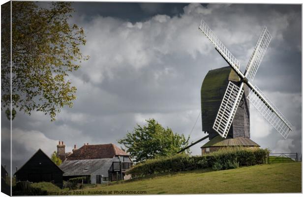 Turret post mill Canvas Print by Jeremy Sage