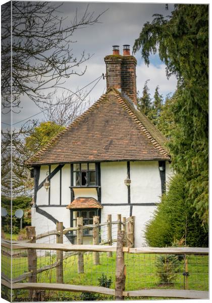 Enchanting Medieval Cottage in Rural Kent Canvas Print by Jeremy Sage