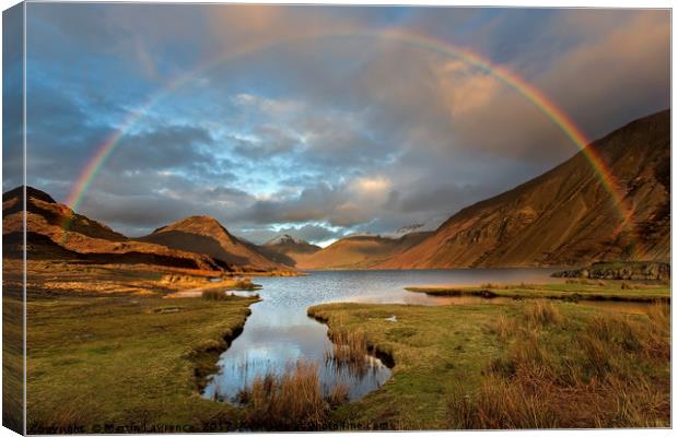 The Wasdale and Wastwater Rainbow Canvas Print by Martin Lawrence