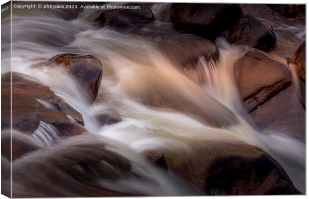 Waterfall in Glencoe Canvas Print by phil pace