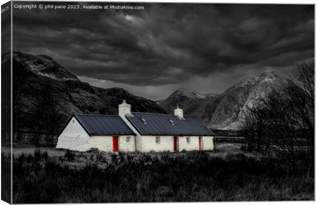 Black Rock Cottage  Canvas Print by phil pace