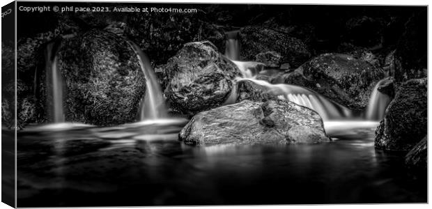 Waterfalls on River Etive  Canvas Print by phil pace