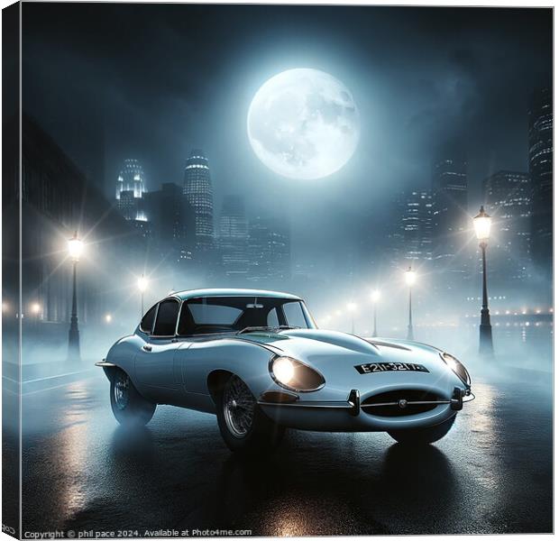 E Type Jag Canvas Print by phil pace