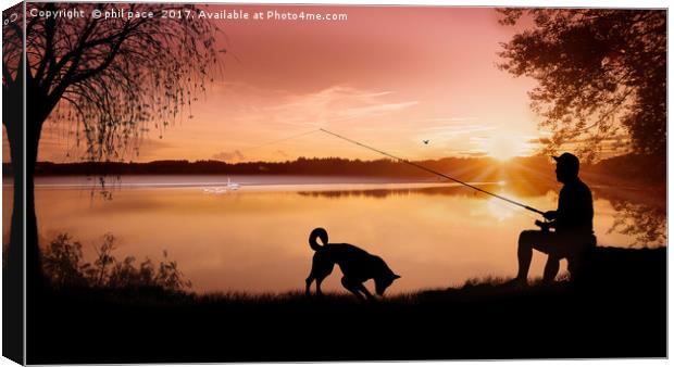 The wishful Angler Canvas Print by phil pace