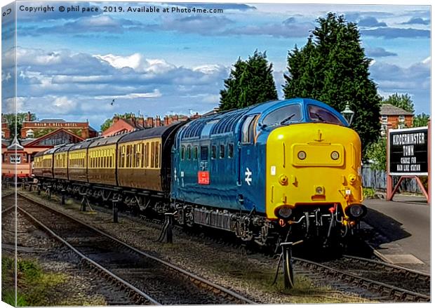 55019 Royal Highland Fusilier at Kidderminster SVR Canvas Print by phil pace