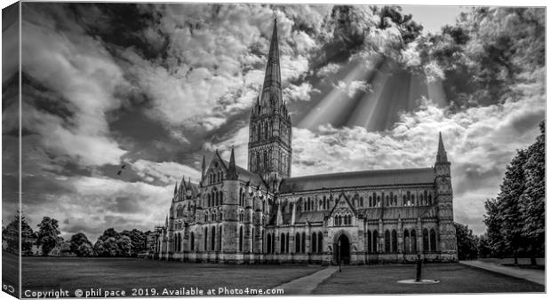 Salisbury Cathedral Canvas Print by phil pace