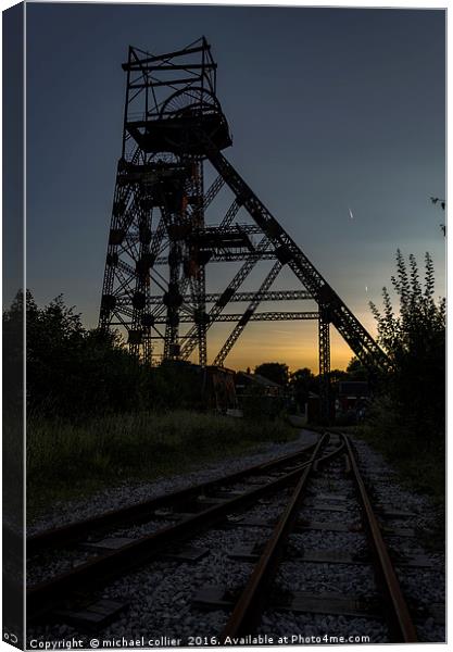 Astley Green Pit Head Canvas Print by michael collier