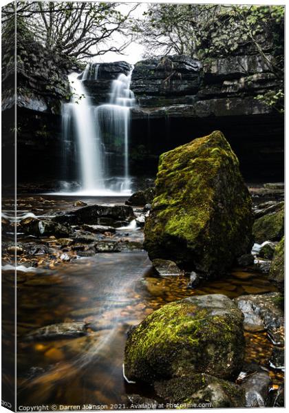 SummerHill Force and Gibson's Cave Canvas Print by Darren Johnson