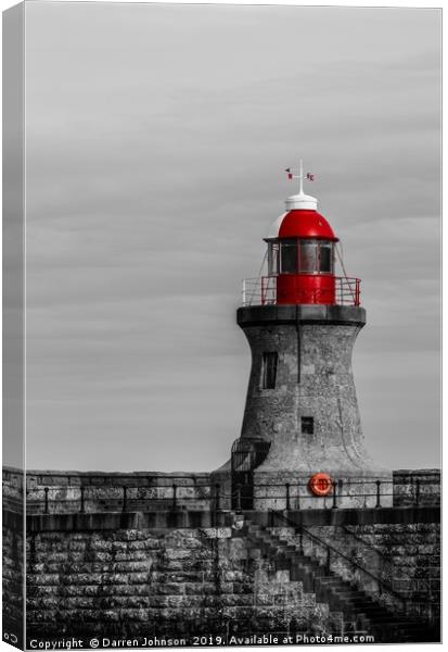 South Shields Lighthouse Canvas Print by Darren Johnson