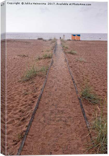 Path To The Empty Beach Canvas Print by Jukka Heinovirta