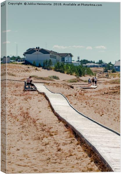 By The Boardwalk Canvas Print by Jukka Heinovirta