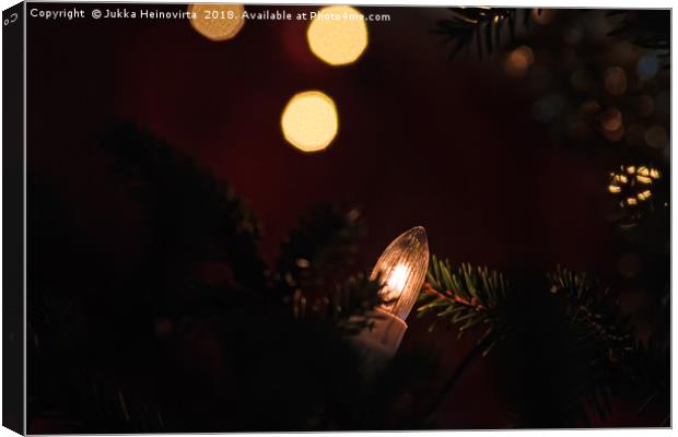 Light In The Christmas Tree Canvas Print by Jukka Heinovirta