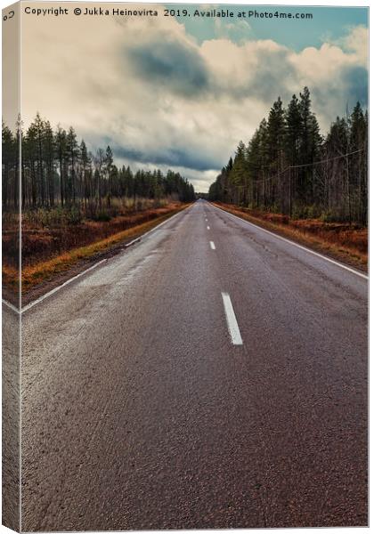 Long Road To The Horizon Canvas Print by Jukka Heinovirta