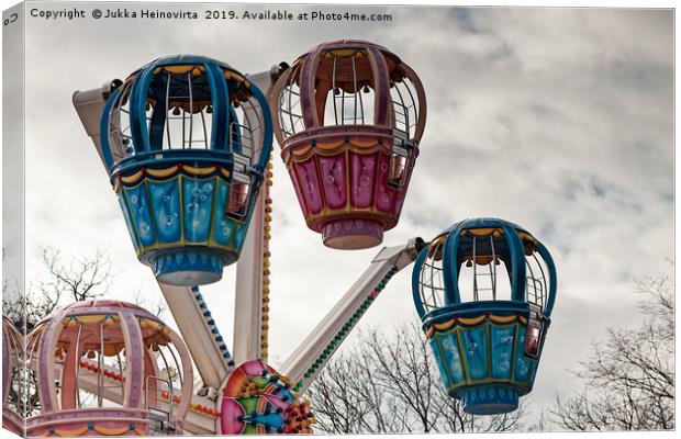 Cabins Of A Ferris Wheel Canvas Print by Jukka Heinovirta