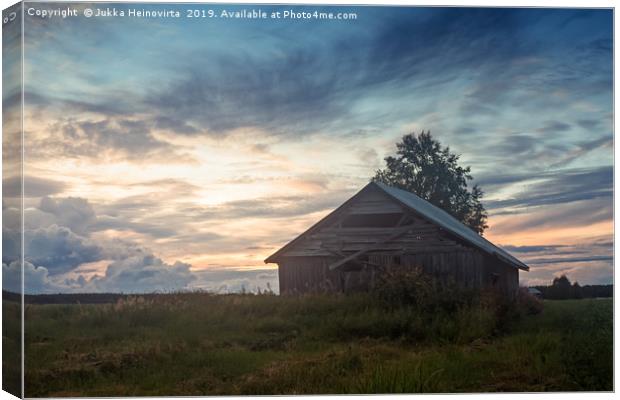 Summer Night On The Fields Canvas Print by Jukka Heinovirta