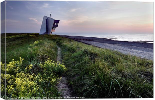Rossall Point Tower Canvas Print by Alex Johnson