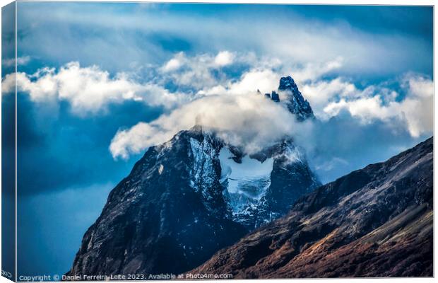 Andes southermost mountains landscape, ushuaia, argentina Canvas Print by Daniel Ferreira-Leite