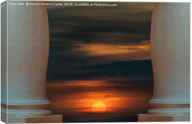 Peaceful Sunset Scene Viewpoint Canvas Print by Daniel Ferreira-Leite