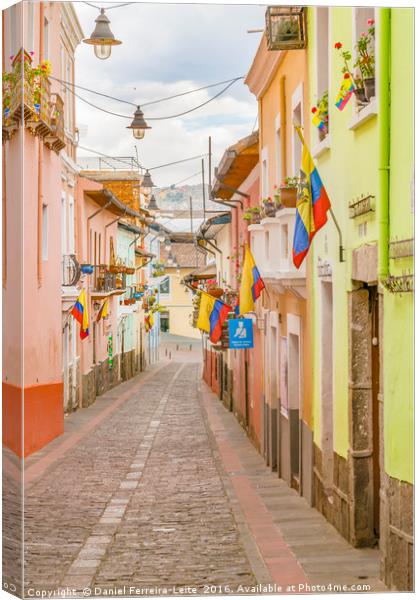 La Ronda Street Quito Ecuador Canvas Print by Daniel Ferreira-Leite