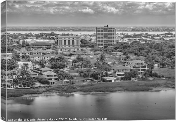 Guayaquil Aerial View from Window Plane Canvas Print by Daniel Ferreira-Leite