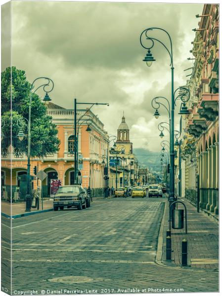 Riobamba Historic Center Urban Scene Canvas Print by Daniel Ferreira-Leite