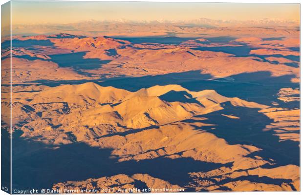 Andes Mountains Aerial Landscape Scene Canvas Print by Daniel Ferreira-Leite