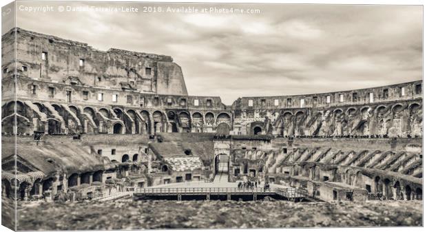 Roman Coliseum Interior View, Rome, Italy Canvas Print by Daniel Ferreira-Leite