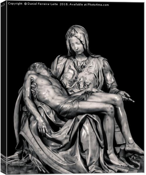 Michealangelo Masterpiece La Pieta Sculpture Canvas Print by Daniel Ferreira-Leite