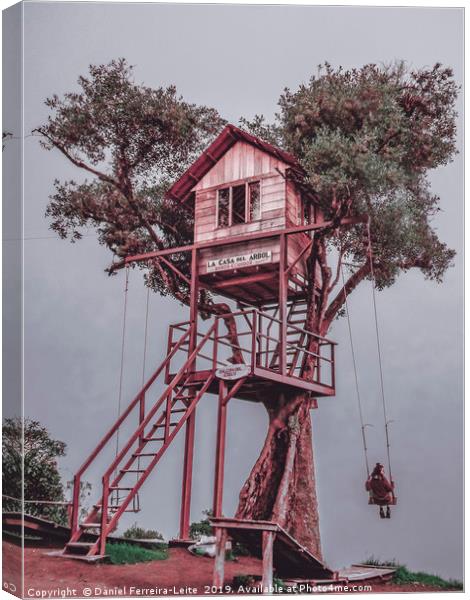 Treehouse Banos Ecuador Canvas Print by Daniel Ferreira-Leite