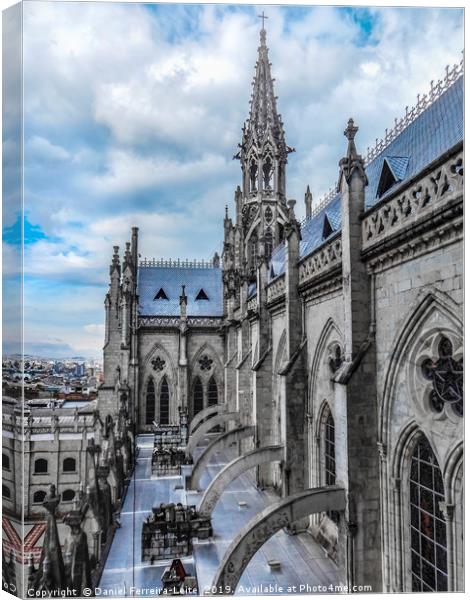 San Juan Basilica Cathedral Quito Ecuador Canvas Print by Daniel Ferreira-Leite