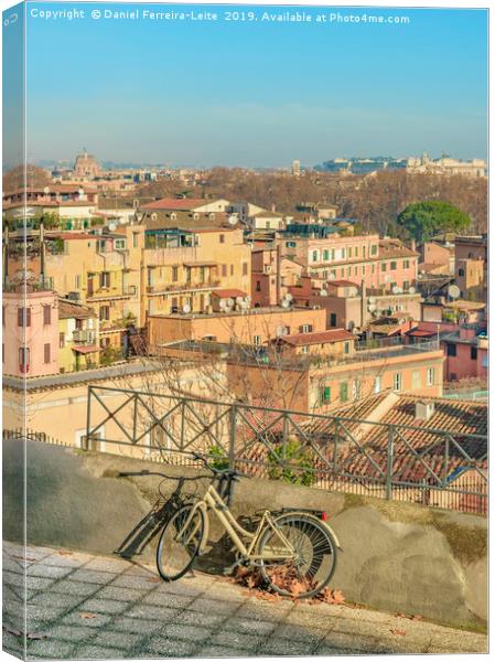 Urban Scene Gianicolo District, Rome, Italy Canvas Print by Daniel Ferreira-Leite