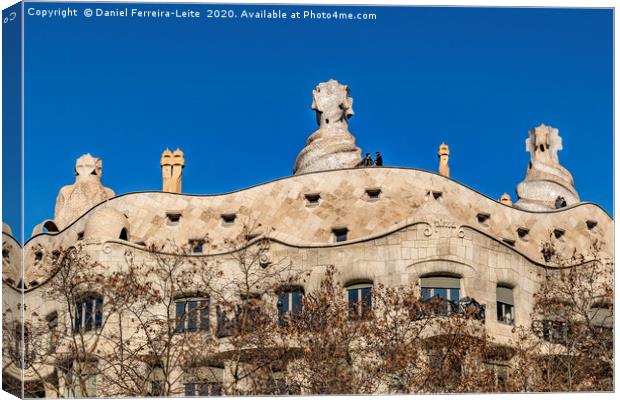 Gaudi La Pedrera Building Exterior, Barcelona Canvas Print by Daniel Ferreira-Leite