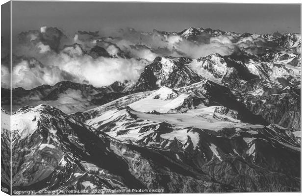 Andes Mountains Aerial View, Chile Canvas Print by Daniel Ferreira-Leite