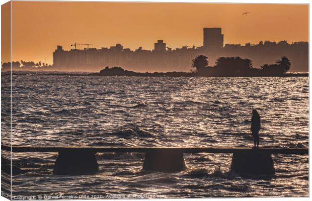 River Plater River at Montevideo Canvas Print by Daniel Ferreira-Leite