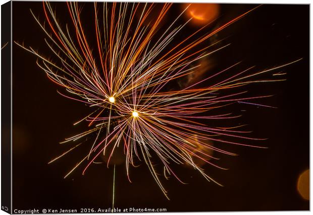 Fireworks Canvas Print by Ken Jensen