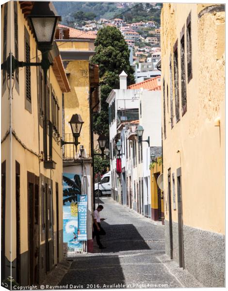 Funchal Old City, Madeira Canvas Print by Raymond Davis