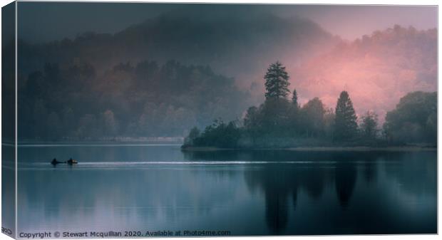 Loch Achray Sunset Canvas Print by Stewart Mcquillian