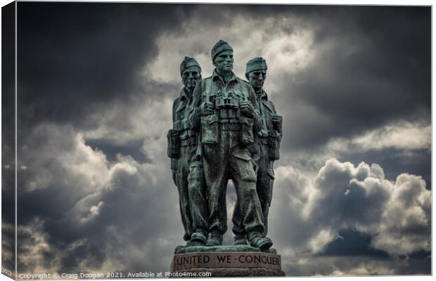 United We Conquer - Commando Memorial - Spean Bridge Canvas Print by Craig Doogan
