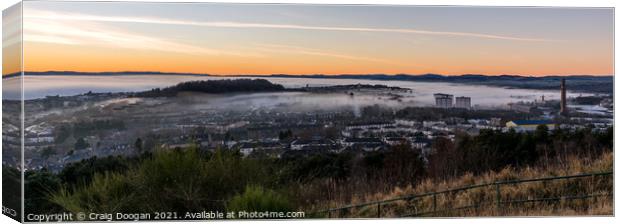 Dundee City Fog  Canvas Print by Craig Doogan