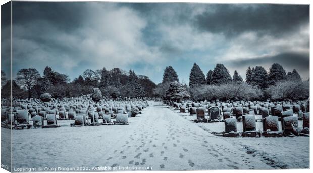 Balgay Cemetery Dundee Canvas Print by Craig Doogan