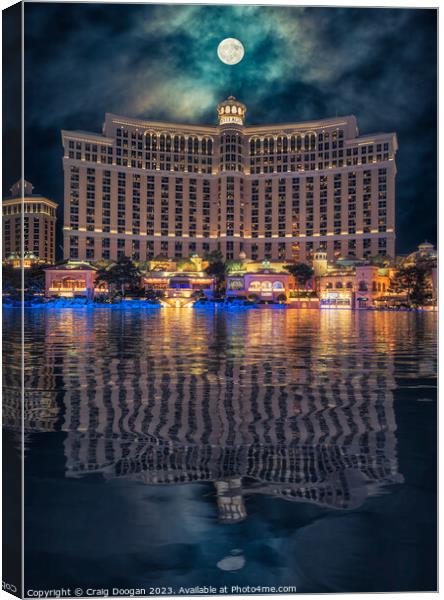 Bellagio Hotel - Las Vegas Canvas Print by Craig Doogan