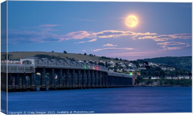 Buck Moon over the Tay Bridge  Canvas Print by Craig Doogan