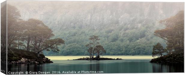 Misty Loch Maree Canvas Print by Craig Doogan