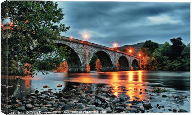 Thomas Telford Bridge - Dunkeld Canvas Print by Craig Doogan