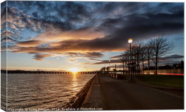 Riverside Sunset Canvas Print by Craig Doogan