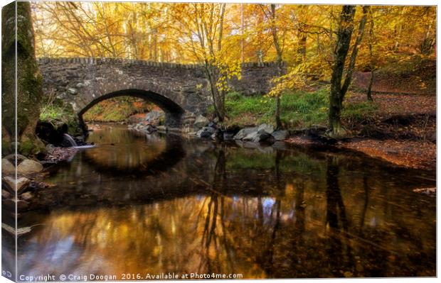 Autumn Bridge Scotland Canvas Print by Craig Doogan