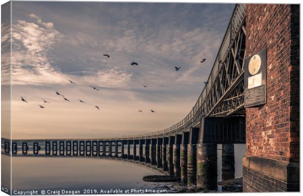 Tay Rail Bridge Dundee Canvas Print by Craig Doogan