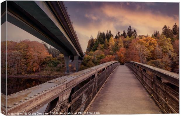 Clunie Bridge - Faskally Scotland Canvas Print by Craig Doogan